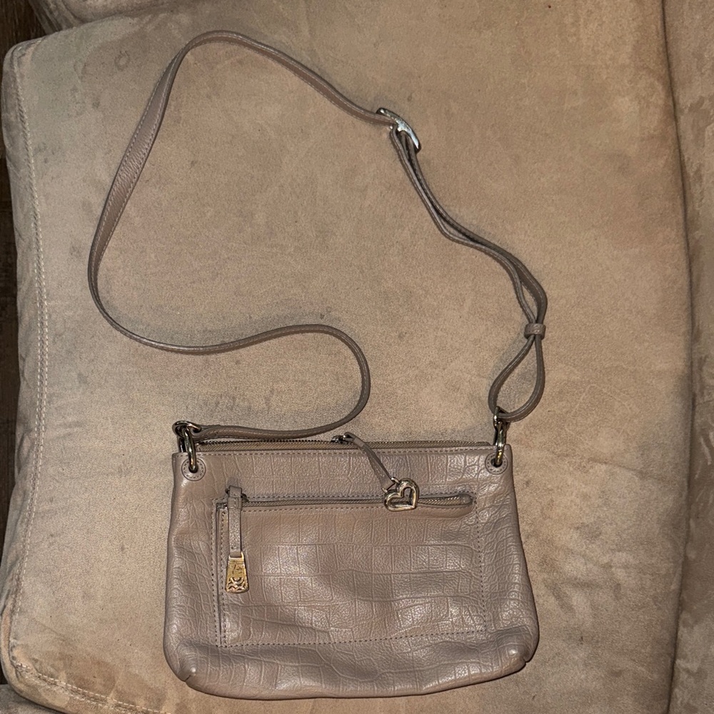 Brighton Bria Messenger Taupe Crossbody Adjustable strap